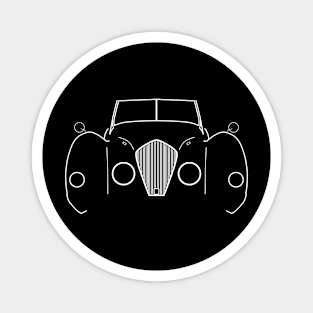 Healey Westland 1940s British classic car white outline graphic Magnet